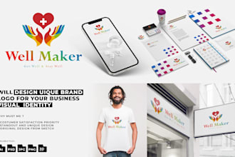 design unique brand logo for your business and branding