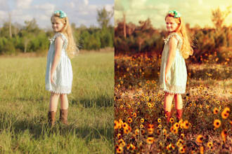 do photo manipulation, montage with the photos you want