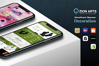 design professional lazada, shopee and tiktok store banners