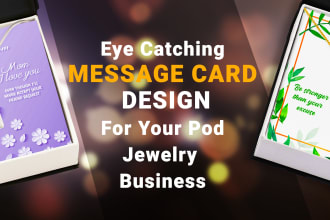 create awesome eye catching message card design for shineon