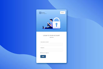 design wordpress login and registration pages