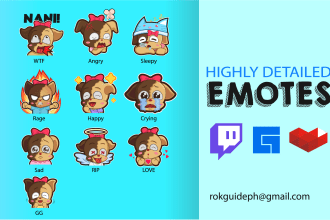 create cool custom emotes and sub badges design