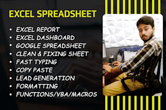 do an accurate excel spreadsheet report, data entry, data collection