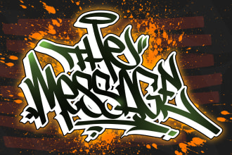 create a professional graffiti handstyle for your logo or name