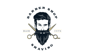 design outstanding barbershop and hair salon logo with express delivery