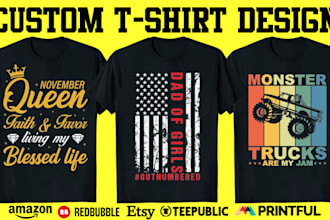do custom t shirt design for your print on demand store