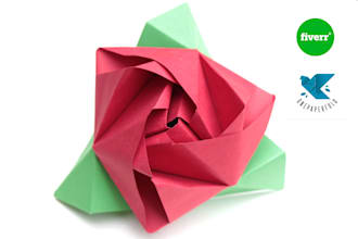 make a high quality origami photo for social media