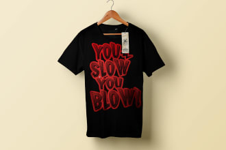 make a trendy and custom t shirt design in photoshop for you