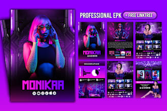 do professional artist press kit, media kit,epk,speaker one sheet