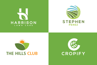 design agriculture farm lawn care landscape irrigation garden logo
