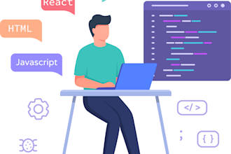 design and develop website with javascript HTML CSS react