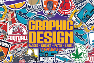 the custom badge design, patch, sticker, label, and hangtag