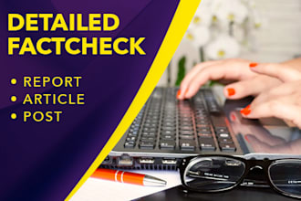 factcheck your report, article or post