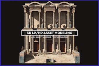 create low or high poly 3d models for games or render
