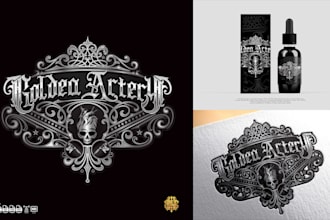 make vintage lettering typography for brand etc