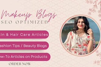 write unique beauty and makeup articles for you