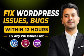 fix wordpress issues, fix wordpress errors or bugs, fix woocommerce issues
