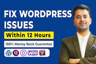 fix wordpress issues, fix wordpress errors or bugs, fix woocommerce issues