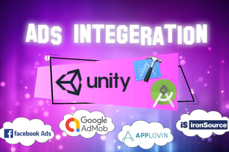 fix or integrate ads inapp to ios, android app or unity game