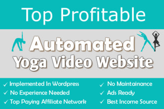 design fully automated yoga website for income source