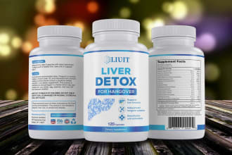 create a modern supplement label design