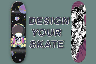make a wrap design for your skateboard and surfboard