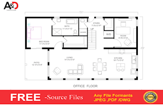 create professional 2d floor plan in cad