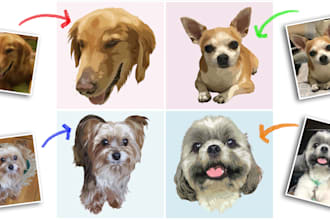 create digital portrait of your pet