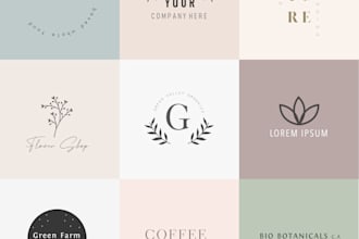 do minimal elegant flat logo badge sticker designs