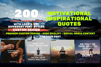 design 200 custom inspirational image quotes for instagram and facebook