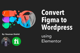 convert psd, xd or figma to wordpress or figma to elementor