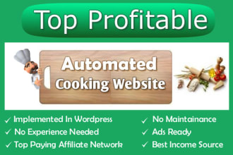 design fully automated cooking website for income source