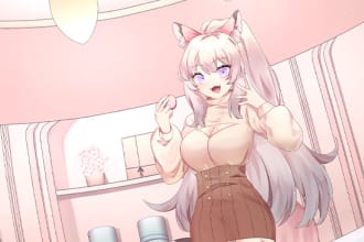 draw cute anime or manga artwork for car wrap or pillow case