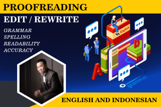 proofread and edit your document in indonesian or english