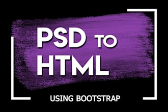convert psd to html website design using bootstrap