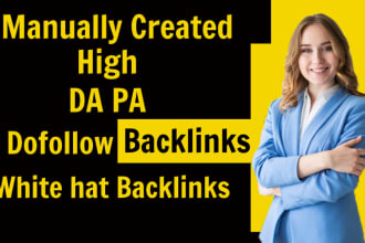 give white hat high pr dofollow backlinks for website ranking