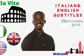 subtitle from english to italian and italian to english