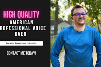 record a professional american male voice over