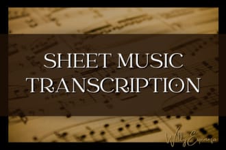 do sheet music transcription for any song