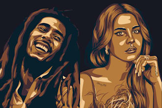 custom gold vector creations for foto, art, and more