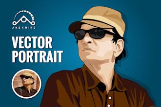 draw realistic vector cartoon portrait of you