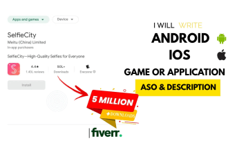 write android and ios game or app aso description