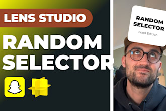 create a random selector for snapchat with lens studio