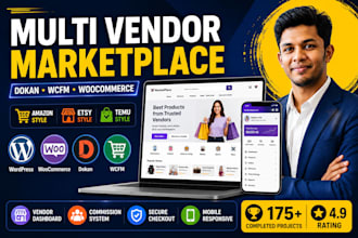 build a woocommerce multi vendor marketplace using dokan or wcfm pro