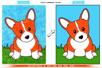 convert sketch and drawing into digital art ai, eps, pdf, svg