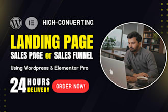 build high converting wordpress landing page, sales page or sales funnel