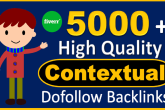 build 5000 high da contextual SEO dofollow backlinks
