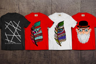 do trendy and custom modern t shirt design
