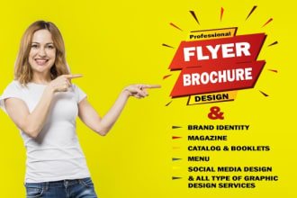 create top class flyer, brochure, magazine, media kit, etc