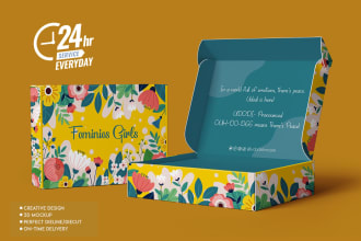 mailer box and subscription box packaging design with mockup